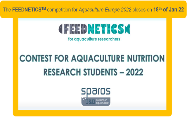 Apply for SPAROS prize for aquaculture nutrition research students