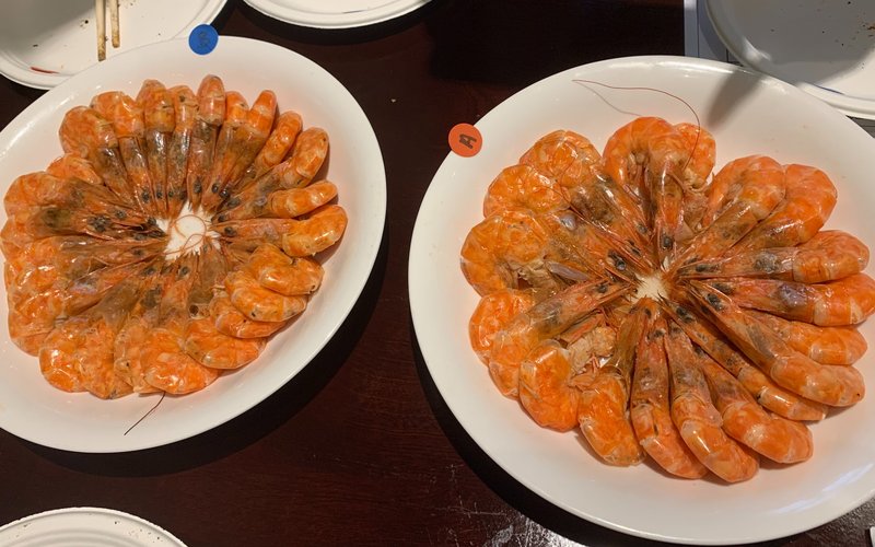 Boiled shrimp platter A_B